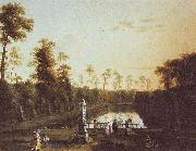 Jacob Philipp Hackert Parklandschaft mit Venusbassin im Berliner Tiergarten oil on canvas